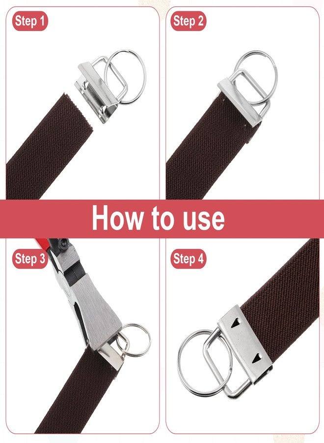 Xosjska 61Sets Key Fob Hardware Lanyard Key Fob Hardware 1 Inch with Key-Fob Pliers Tool Key-Fob-Hardware with Plier for Wristlet Lanyard Making Supplies - Image 5